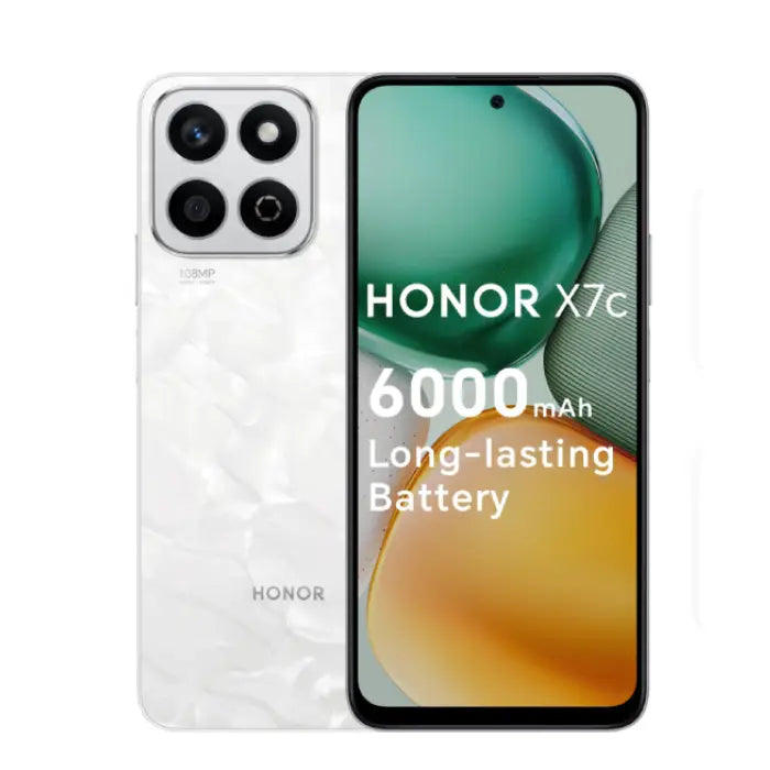HONOR X7c Dual SIM 16GB(8+8) RAM 256GB 4G - Middle East VersionMobilesUnlock Your eXtra Power 5-star Drop Resistance & Washable Water Resistance 6000mAh Super Durable Battery 16GB(8+8)+256GB Large Storage Splash-proof Durability: Proven by 3-minute washin